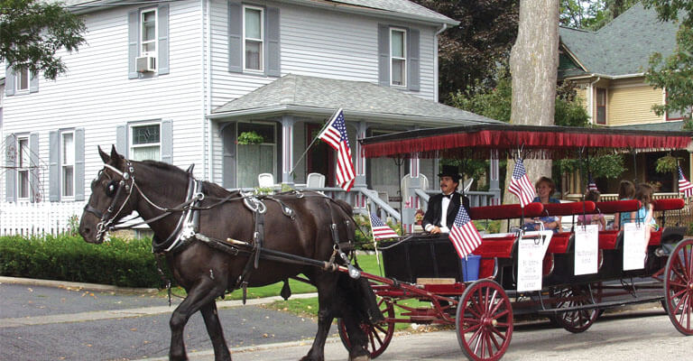 Horse and carriage at Victorian Festival in Northville, MI